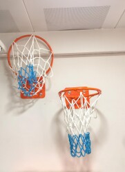 Adelinspor Basketbol Filesi 4 mm Floş İp İki Renk 5 Çift ( 10 adet) - adelinspor