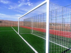 Futbol Kale Filesi 2,5 mm Kord İpi Beyaz 7,32*2,44*2,0 m - adelinspor