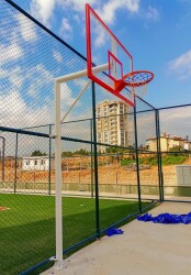 Standart Basketbol Potası Yaylı Çember 105*180 12 mm Akrilik Cam Panya - 2