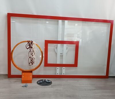 Mia Basketbol Panya Seti Yaylı Çember 105*180 8 mm Solid Polikarbon Panya - 1