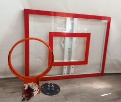 Mia Basketbol Panya Seti Sabit Çember 90*120 8 mm Solid Polikarbon Panya - adelinspor