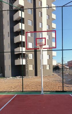 Mia Basketbol Potası 105*180 8 mm Solid Polikarbon 45 cm Sabit Çember - 6