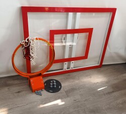 Basketbol Panya Seti Yaylı Çember 90*105 10 mm Akrilik Cam Panya - adelinspor